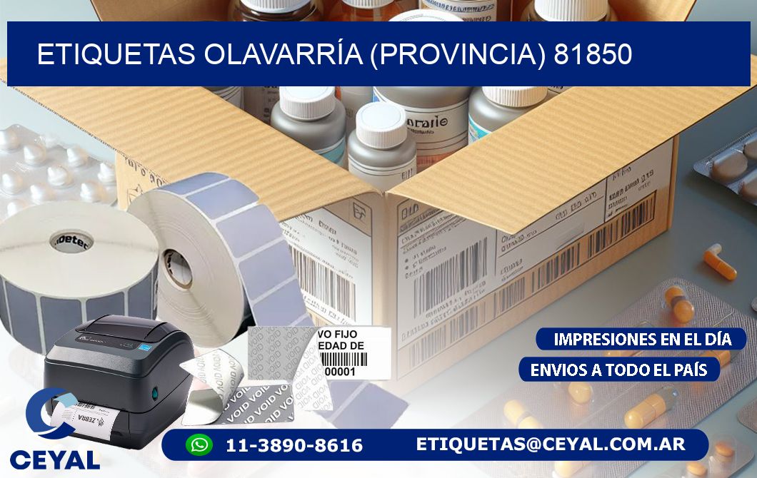 ETIQUETAS OLAVARRÍA (PROVINCIA) 81850