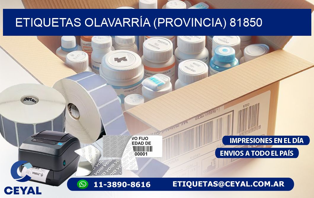 ETIQUETAS OLAVARRÍA (PROVINCIA) 81850