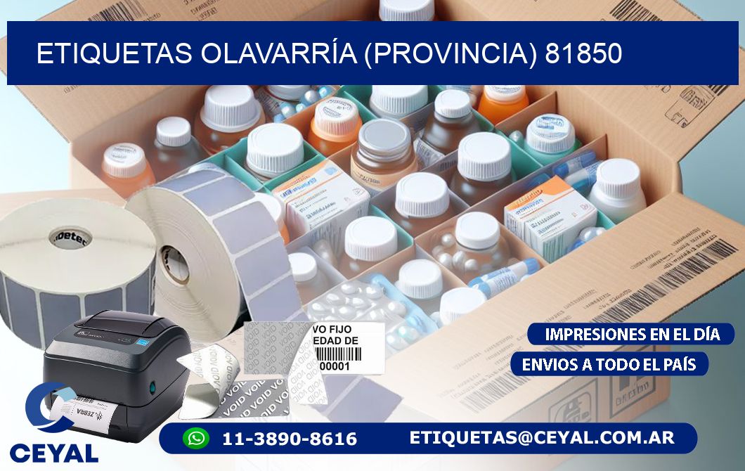 ETIQUETAS OLAVARRÍA (PROVINCIA) 81850