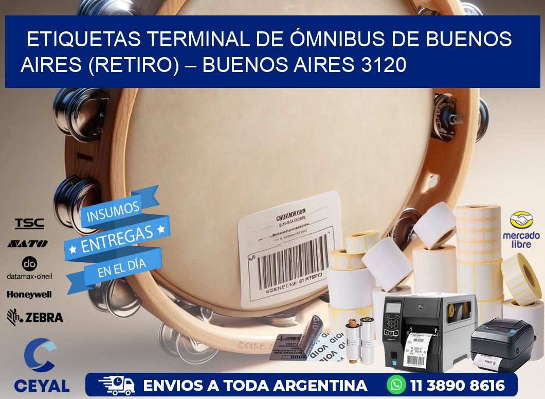 ETIQUETAS TERMINAL DE ÓMNIBUS DE BUENOS AIRES (RETIRO) – BUENOS AIRES 3120