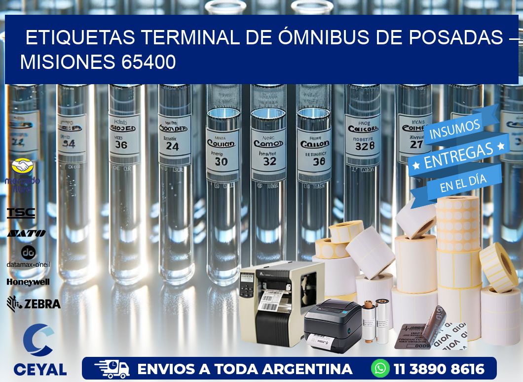 ETIQUETAS TERMINAL DE ÓMNIBUS DE POSADAS – MISIONES 65400