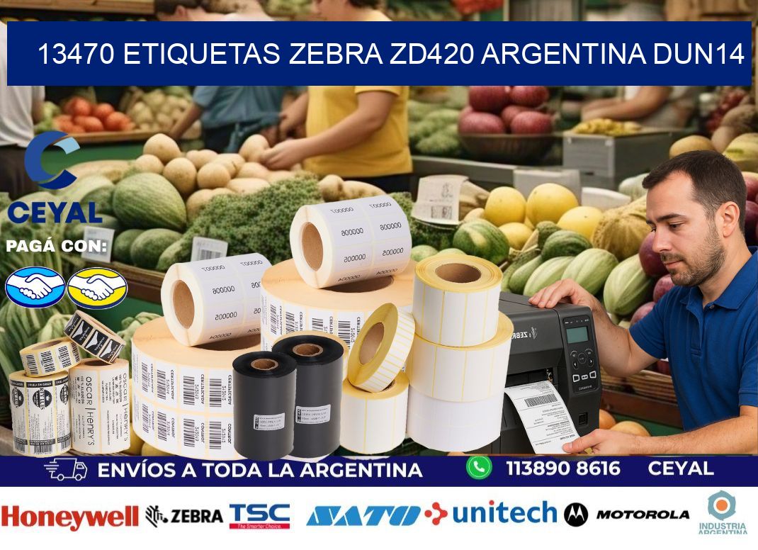 13470 etiquetas zebra zd420 argentina DUN14