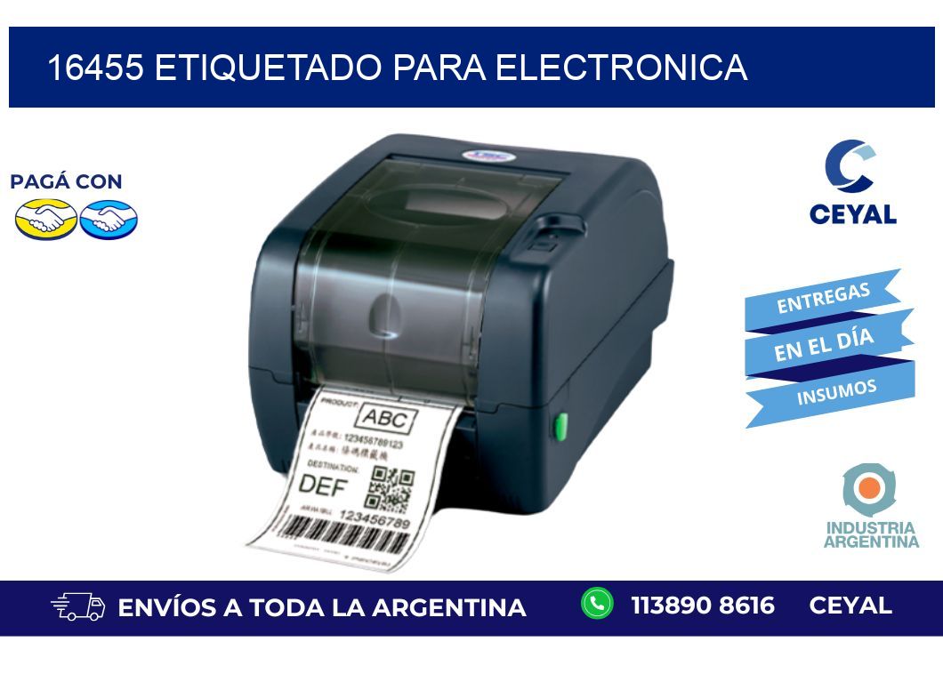 16455 ETIQUETADO PARA ELECTRONICA