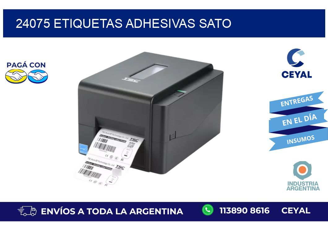 24075 ETIQUETAS ADHESIVAS SATO