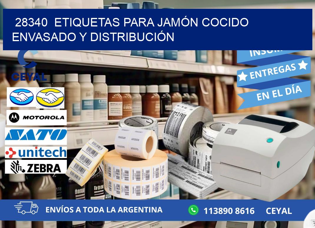 28340  ETIQUETAS PARA JAMÓN COCIDO ENVASADO Y DISTRIBUCIÓN