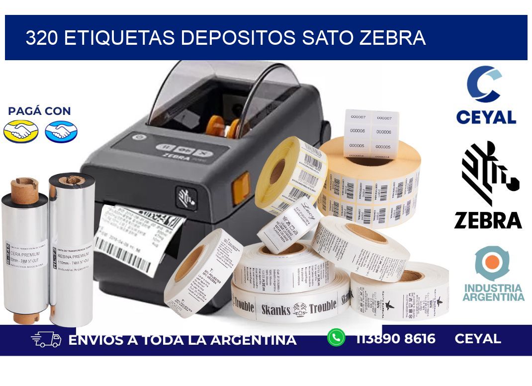 320 ETIQUETAS DEPOSITOS SATO ZEBRA