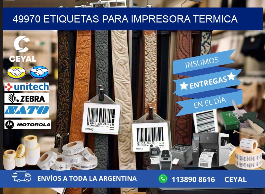 49970 ETIQUETAS PARA IMPRESORA TERMICA