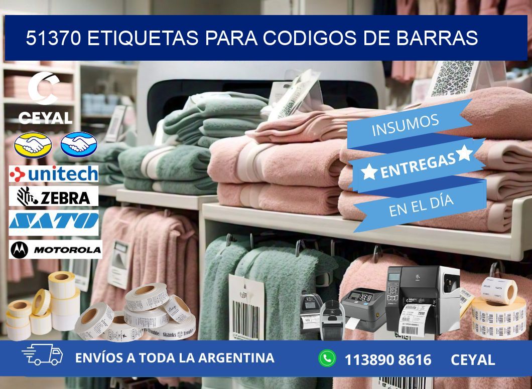 51370 ETIQUETAS PARA CODIGOS DE BARRAS