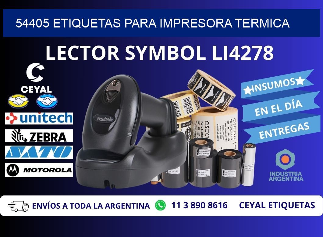 54405 ETIQUETAS PARA IMPRESORA TERMICA