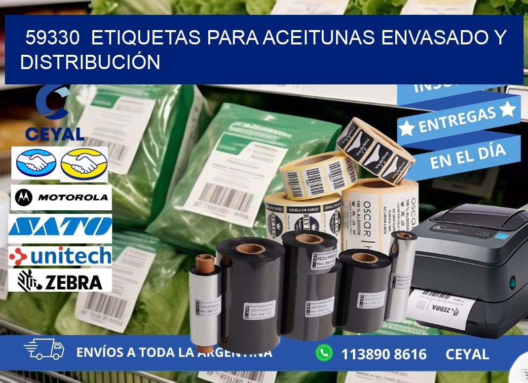 59330  ETIQUETAS PARA ACEITUNAS ENVASADO Y DISTRIBUCIÓN