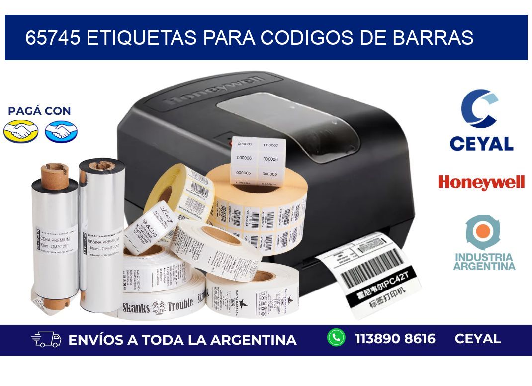 65745 ETIQUETAS PARA CODIGOS DE BARRAS