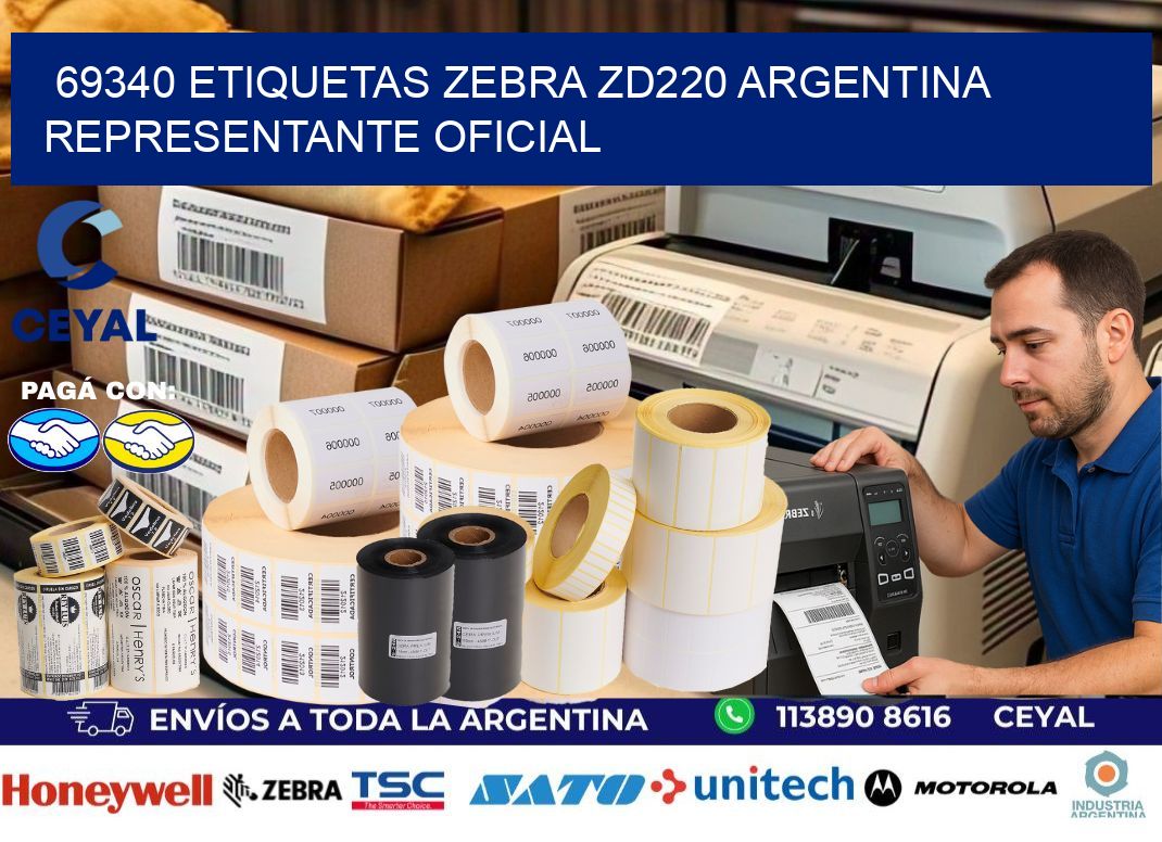69340 etiquetas zebra zd220 argentina REPRESENTANTE OFICIAL