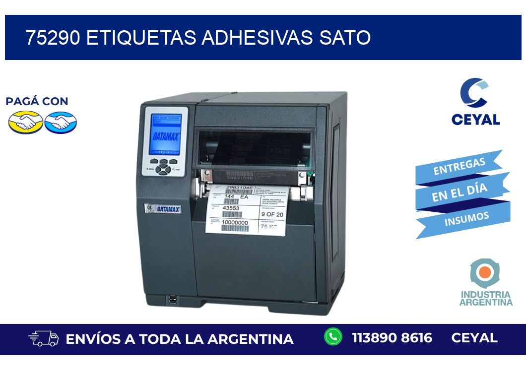 75290 ETIQUETAS ADHESIVAS SATO