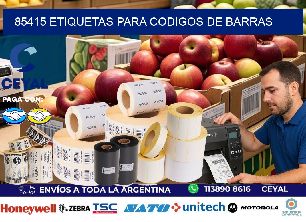 85415 ETIQUETAS PARA CODIGOS DE BARRAS