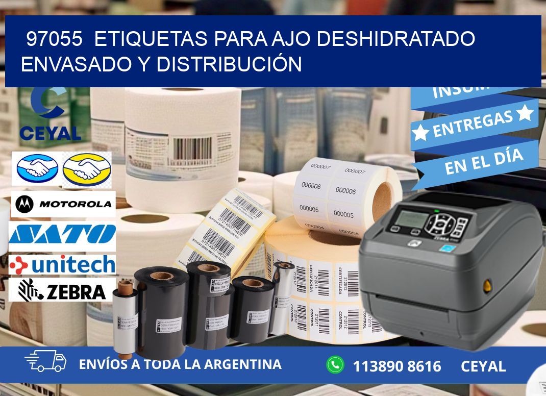 97055  ETIQUETAS PARA AJO DESHIDRATADO ENVASADO Y DISTRIBUCIÓN