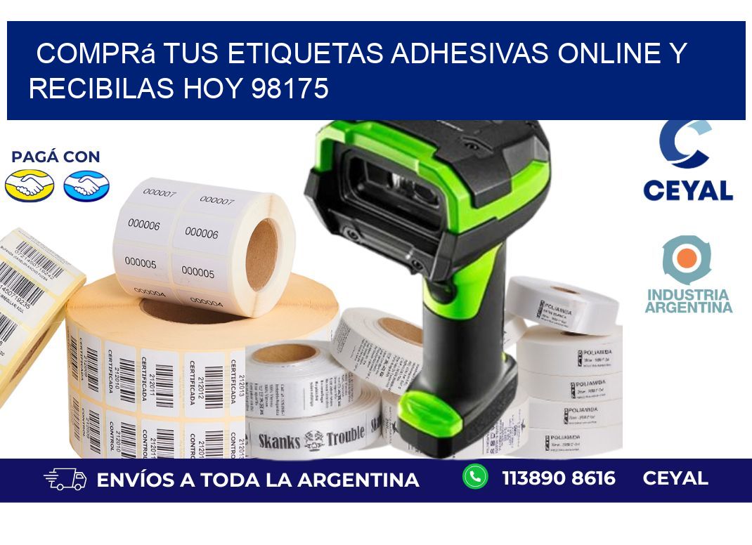 Comprá tus Etiquetas Adhesivas Online y Recibilas Hoy 98175