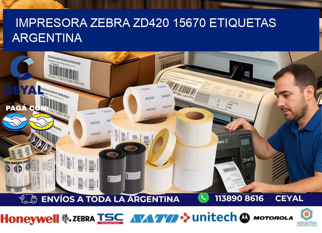 Impresora zebra zd420 15670 etiquetas argentina