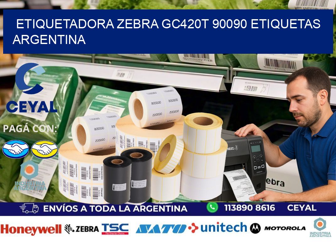 etiquetadora zebra gc420t 90090 etiquetas argentina