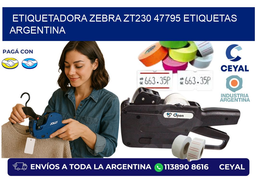 etiquetadora zebra zt230 47795 etiquetas argentina
