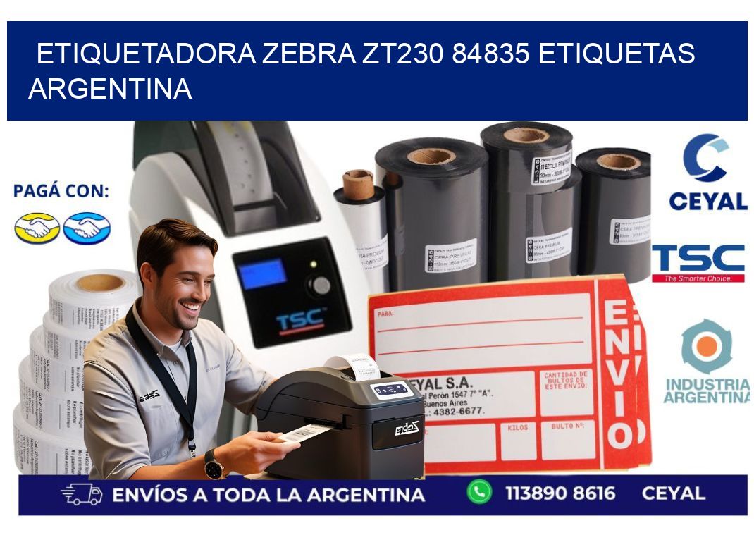 etiquetadora zebra zt230 84835 etiquetas argentina