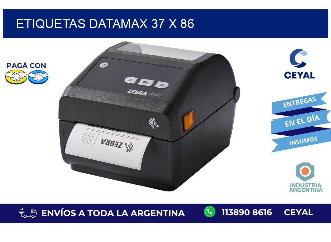 etiquetas datamax 37 x 86