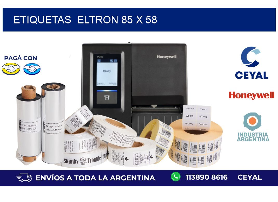 etiquetas  eltron 85 x 58