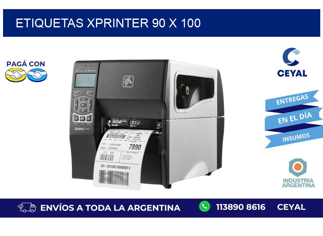 etiquetas xprinter 90 x 100