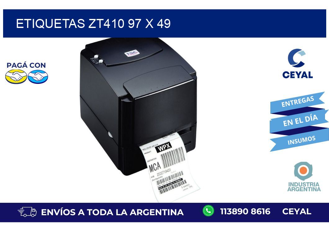 etiquetas zt410 97 x 49